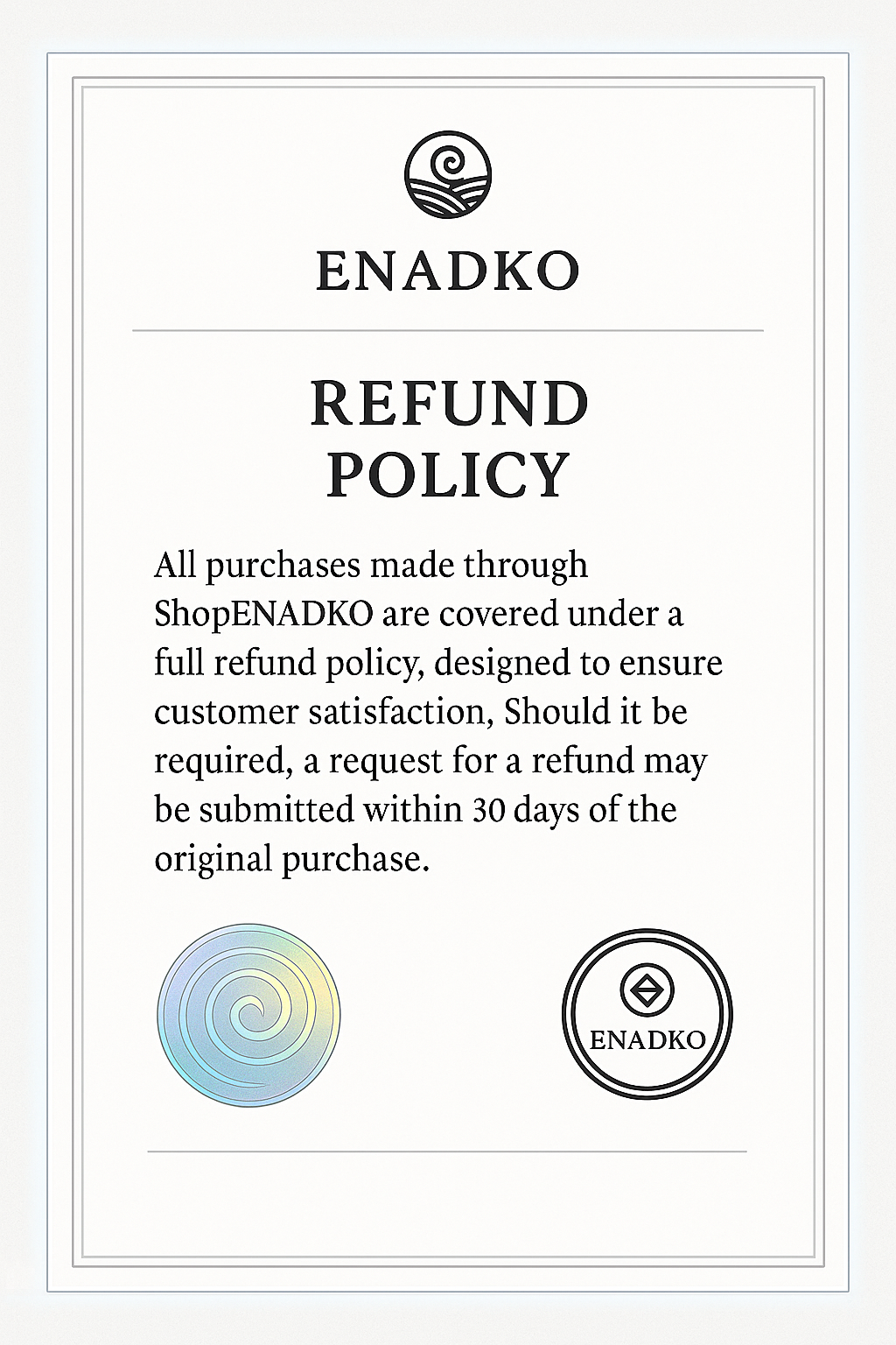 Refund Policy